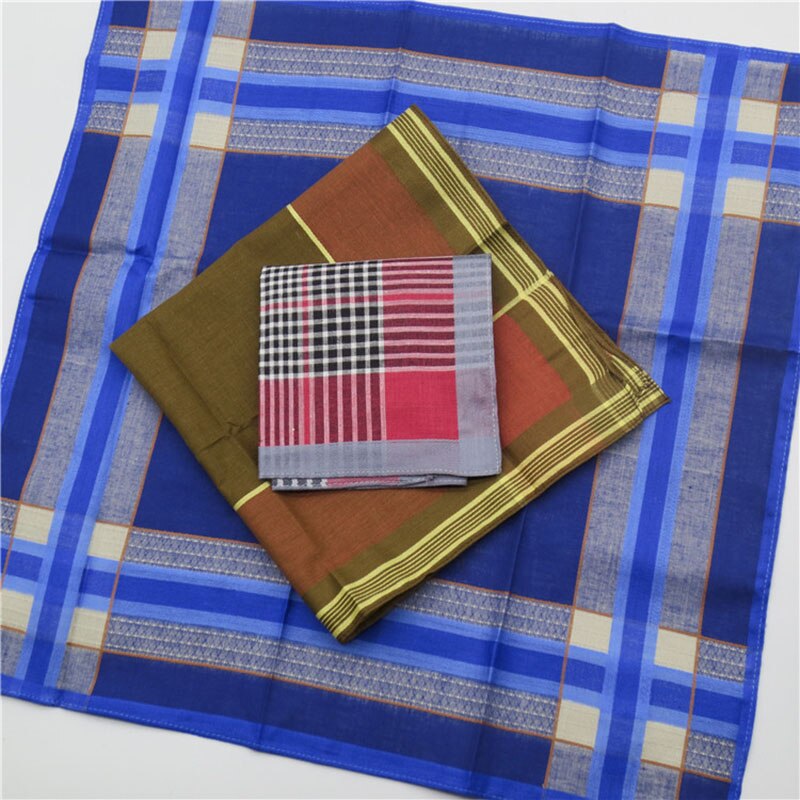 Lommetørklæder kvinder retro plaid blødt bomuld enkel dame tørre sved firkantet håndklæde trendy fritid dame lommetørklæde