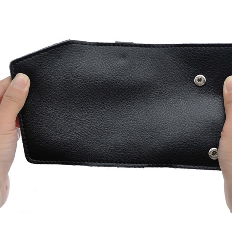 Sleutelhanger mannen vrouwen sleutelhanger organizer etui auto sleutel tas portemonnee huishoudster sleuteletui mini kaarthouder zwart