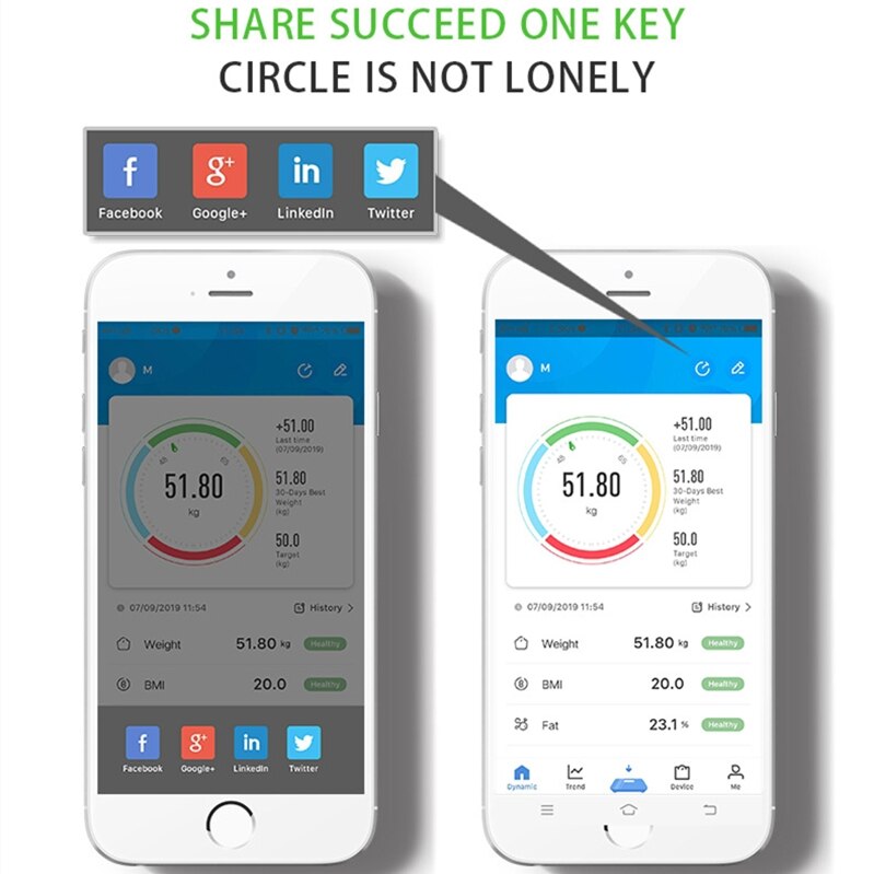 Body Fat Scale Smart BMI Scale LED Digital Bathroom Wireless Weight Scale Balance Bluetooth APP Android IOS