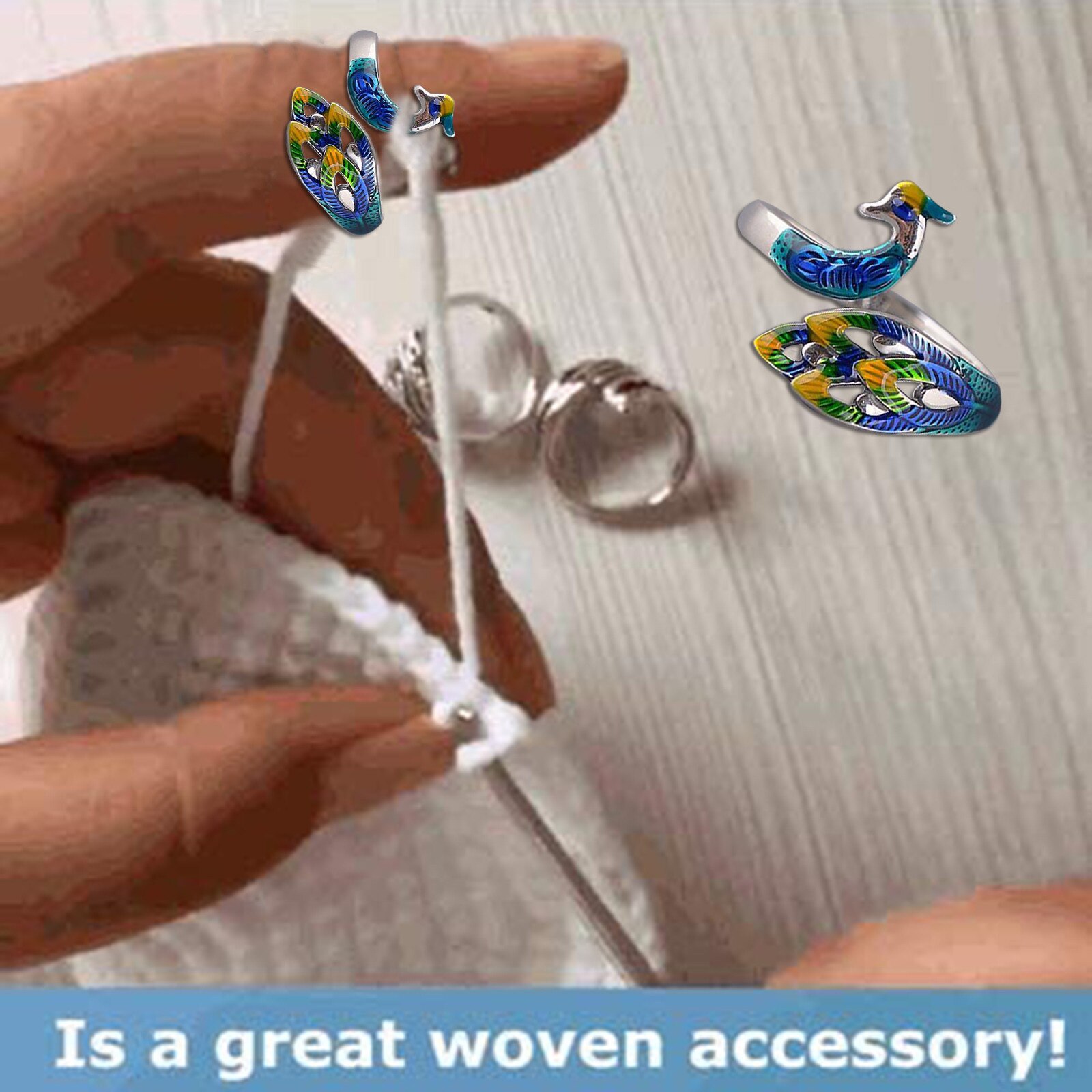 Adjustable Knitting Loop Crochet Loop Knitting Accessories Knitting Ring Adjust Finger Wear Thimble Yarn Guides Knitted Ring#T2