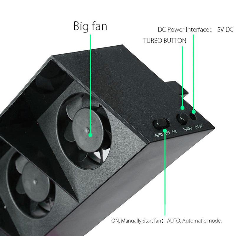HobbyLane for PS4 5-Fan Cooling External Turbo Temperature Control Cooler