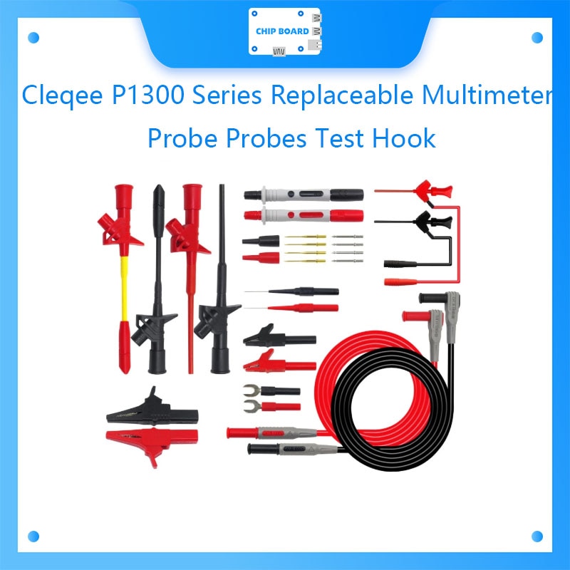 Cleqee P1300 Serie Vervangbare Multimeter Probe Probes Test Haak & Test Lead Kit Kits 4 Mm Banana Plug Alligator Clip test Leads