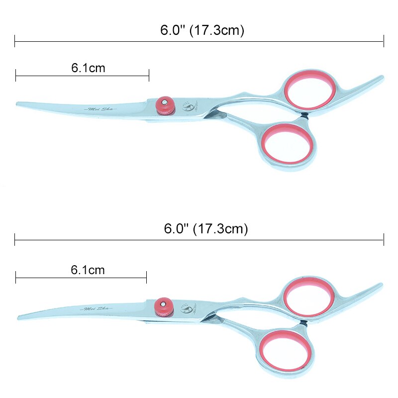 Meisha 6 inch Pet Grooming Scissors Dog Fur Clipper Straight Thinning Curved Shears Puppy Styling Tools B0001A