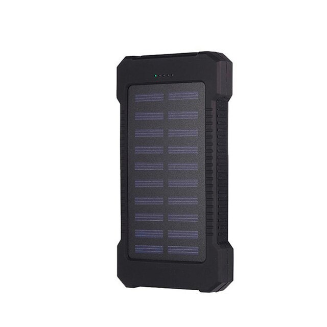 Grote Capaciteit Solar Power Bank 80000Mah Externe Batterij Met Zaklamp Dual Usb Draagbare Outdoor Nood Mobiele Power Bank: black