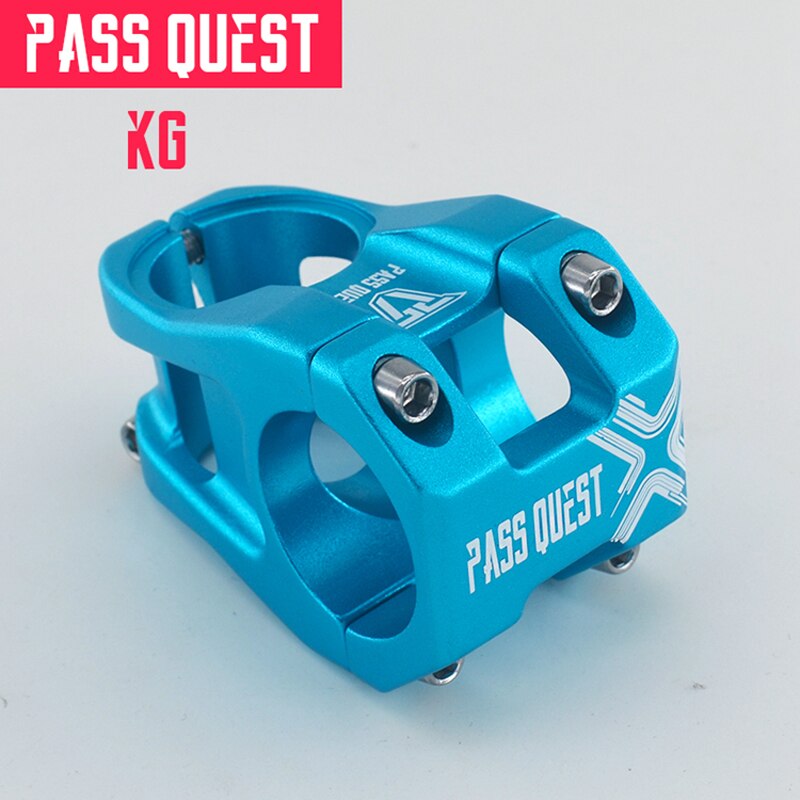 PASS QUEST bicycle stem 31.8mm MTB mountain bike stems handlebar DH AM FR ENDURO 0 degree 28.6mm short 40mm ultralight 143g blue