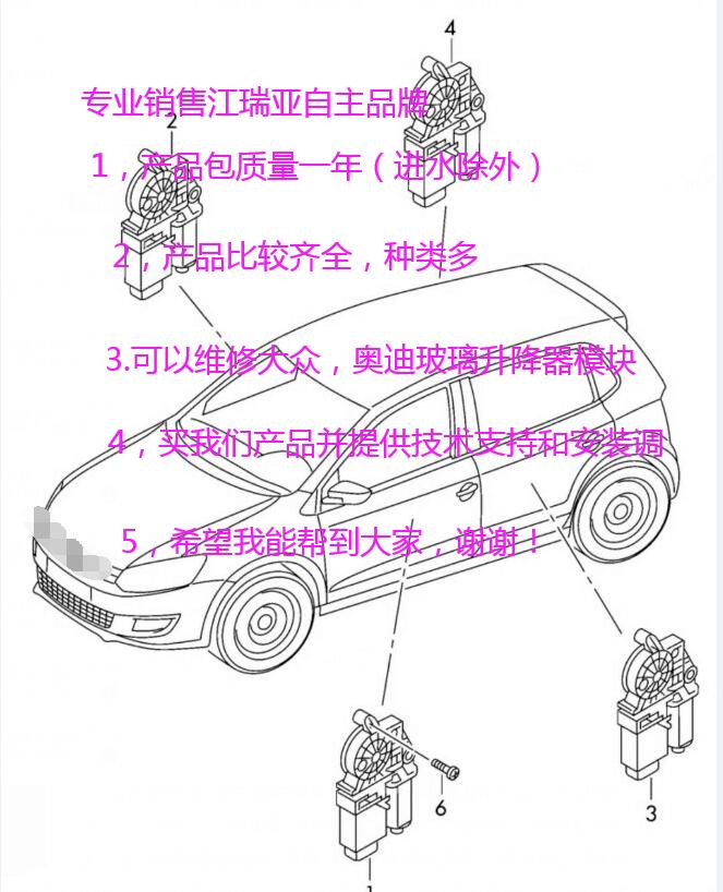 Ingeniería de de fabricación de reparación de Motor de ventana-Soporte Técnico 6RD959801D 6RD959802D 6RD959802F Series: Azul