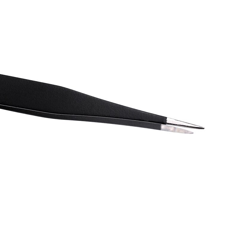 2 pcs/lot Black Straight & Curved Tweezers set Nail Art Acrylic Gel Picking Rhinestones decorations Tool