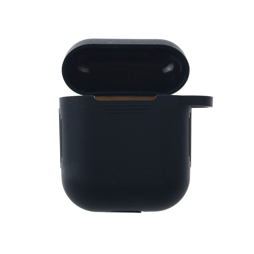 Voor Airpods 1/2 Zachte Siliconen Oortelefoon Cover Air Pods Case Earpods Accessoires Headset Beschermhoes Apple Air Pods Case: black
