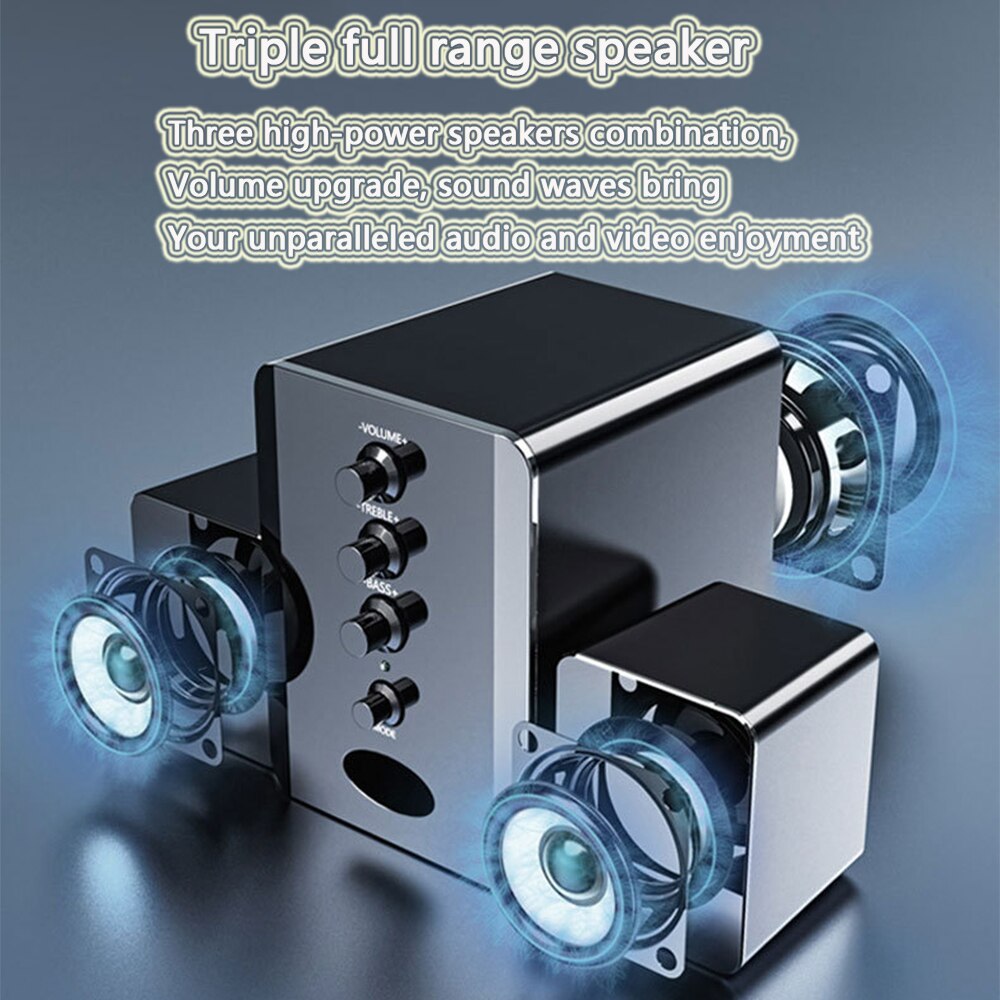 Desktop Computer Laptop Mobiele Telefoon 2.1 Speaker Subwoofer Bluetooth Speaker