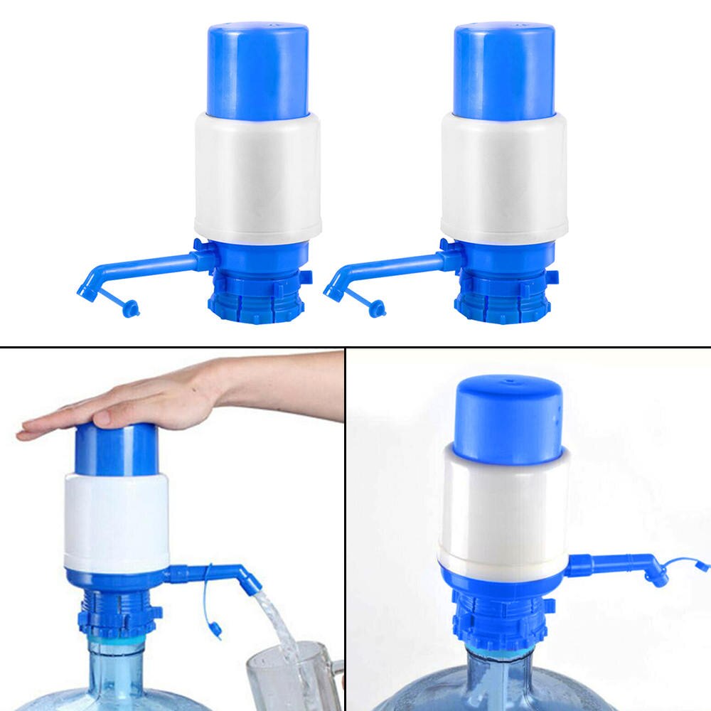 2 Pcs 5 Gallon Drinkwater Pomp Dikke Handpers Pomp Dispenser Tool Voor Camping Drinken Flessen