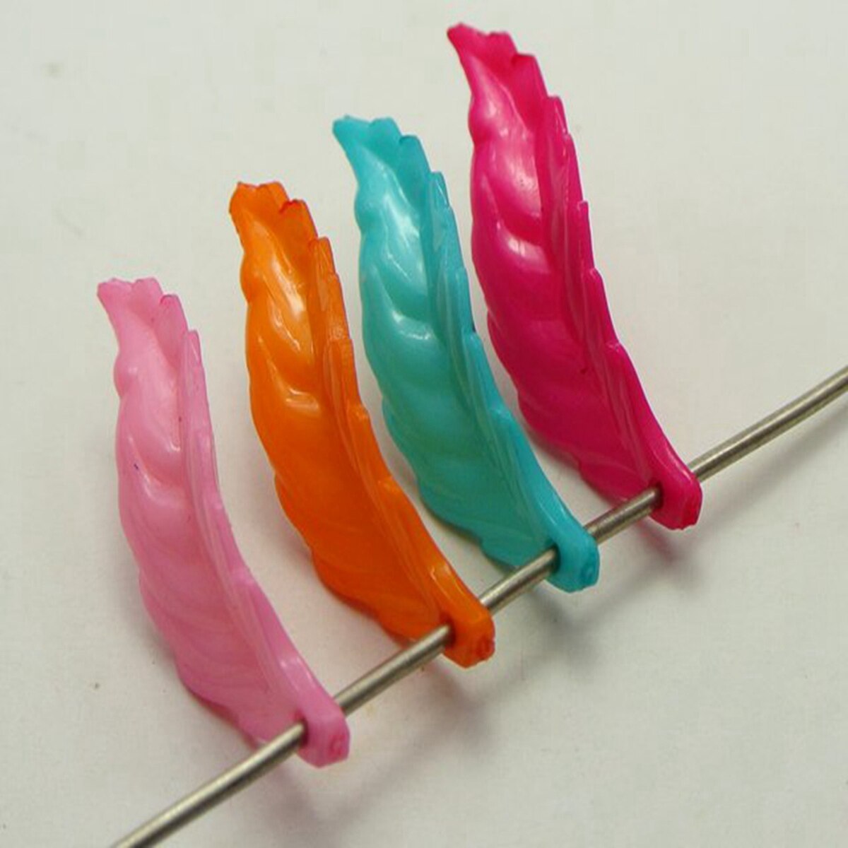 Craft DIY Mixed Color Acrylic Leaves Flower Petals Charm Pendants Various Shape