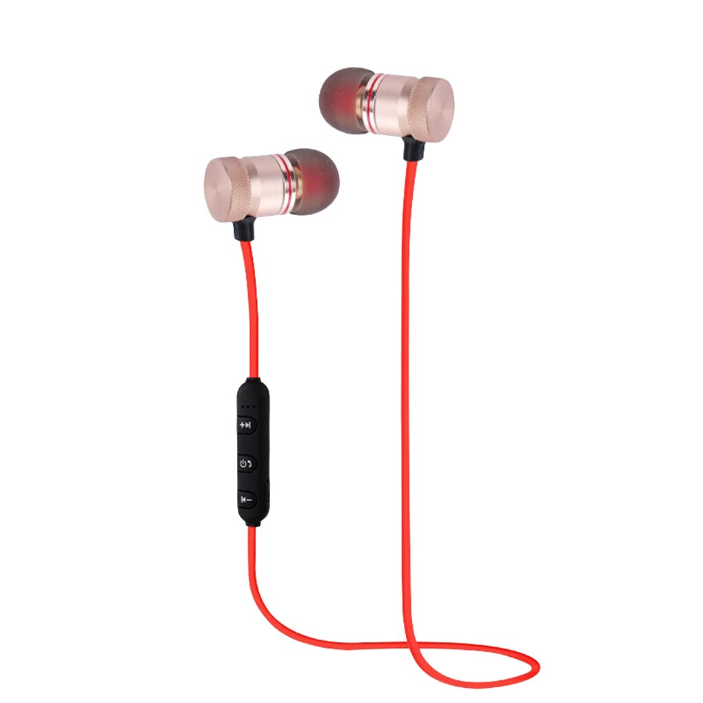 Bluetooth 4.1 Magnetische Draadloze Bluetooth Oortelefoon Stereo Sport Waterdichte Oordopjes Draadloze In-Ear Headset Met Microfoon: red