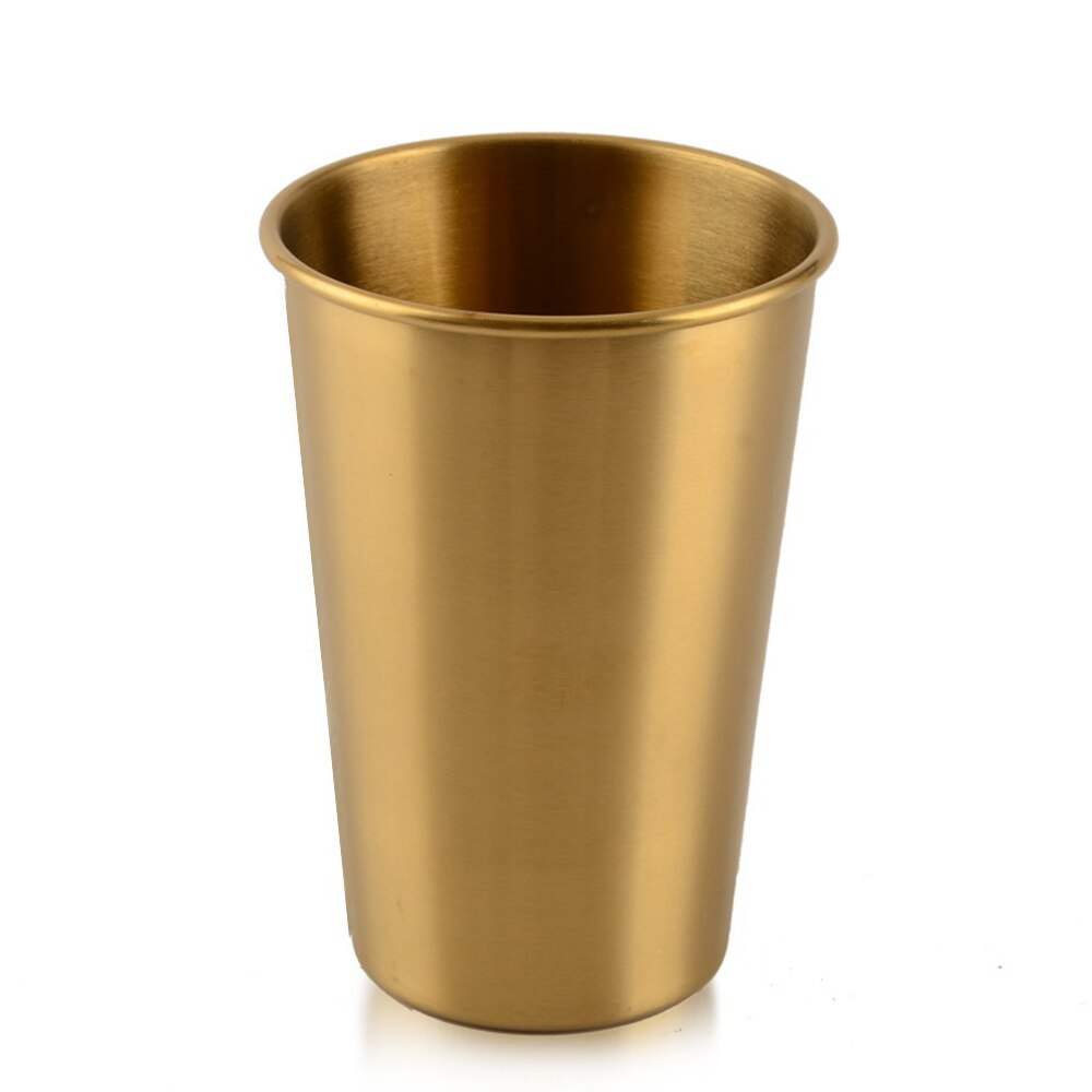 Stainless Steel Cups 500ml Pint Drinking Cups Metal Drinking Single Wall Water Cup for Kids and Adults