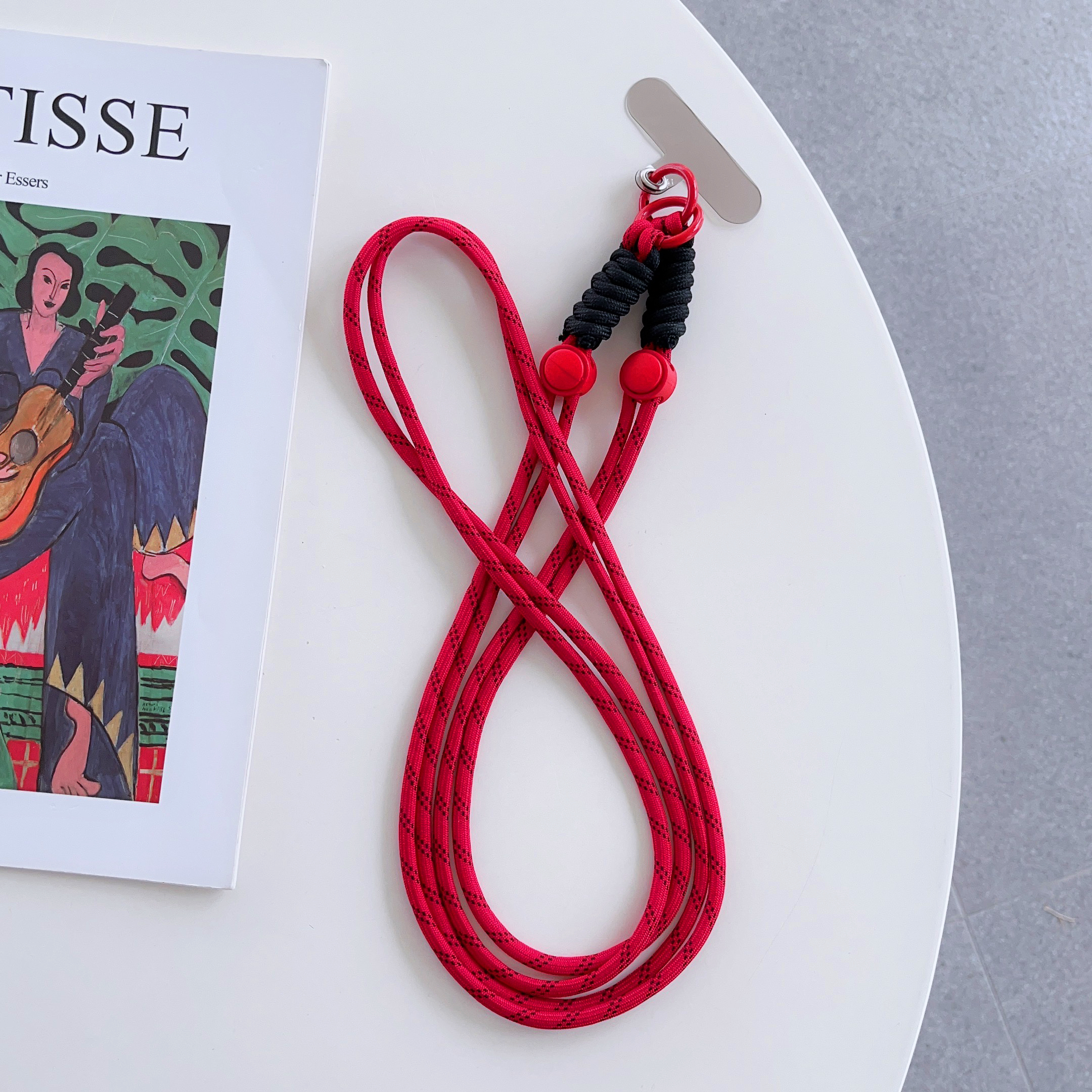 Cordón para teléfono móvil, cuerda cruzada para teléfono móvil, cuerda cruzada para bolso de mujer, cuerda antipérdida multiusos, nueva: Rosa