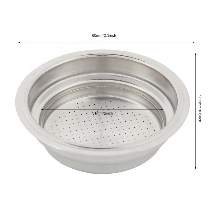 Coffee Tea Filter Basket Silver Stainless Steel Coffee Machine Filter Coffee Make Machine Parts