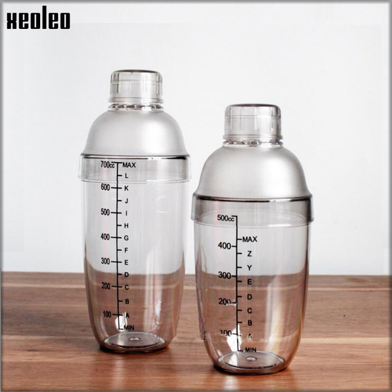 Xeoleo 350cc/500cc/700cc/1000cc PC Resin shake cup Cocktail Shaker Mixer Milk tea/Wine Martini Boston Shake cup Bar Tools