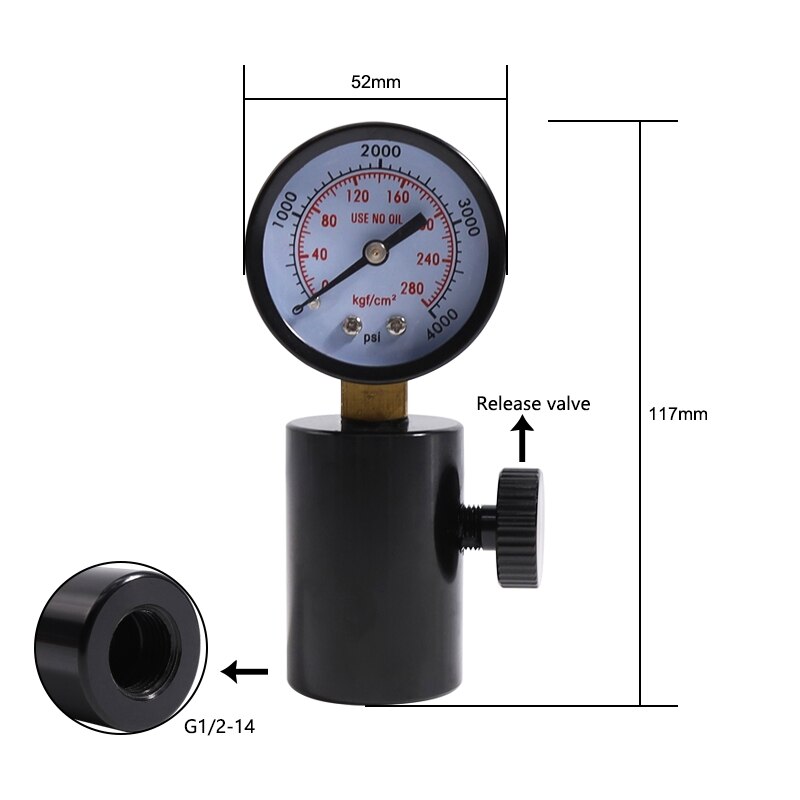 Air Tank Pressure Checker For Scuba Diving With 4000 PSI Gauge Regulator Tester Alat Test