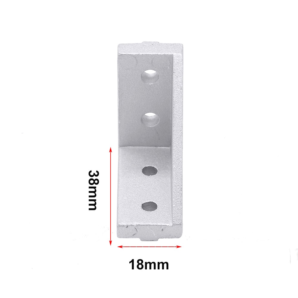 5pcs/lot 2040 Corner Fitting Angle Aluminum 20 x 40 L Connector Bracket Fastener Match Use 2040 Industrial Aluminum Profile