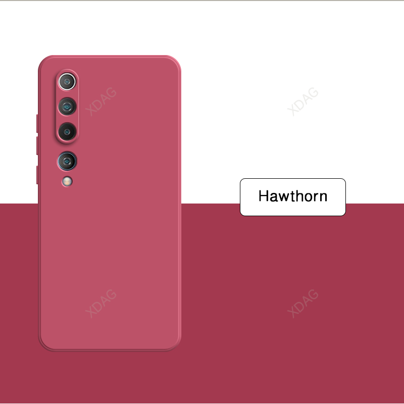 Husă de telefon originală de bază pentru xiaomi  mi 10 mi10 5g 6.67 ", silicon lichid simplu, pătrat, moale, carcasă spate de înaltă calitate: Roz