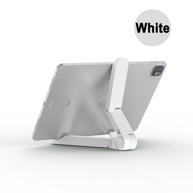 Suporte dobrável de celular para tablets, base universal para ipad e samsung, huawei, xiaomi, iphone, ipad 9.7 e mini air: Branco