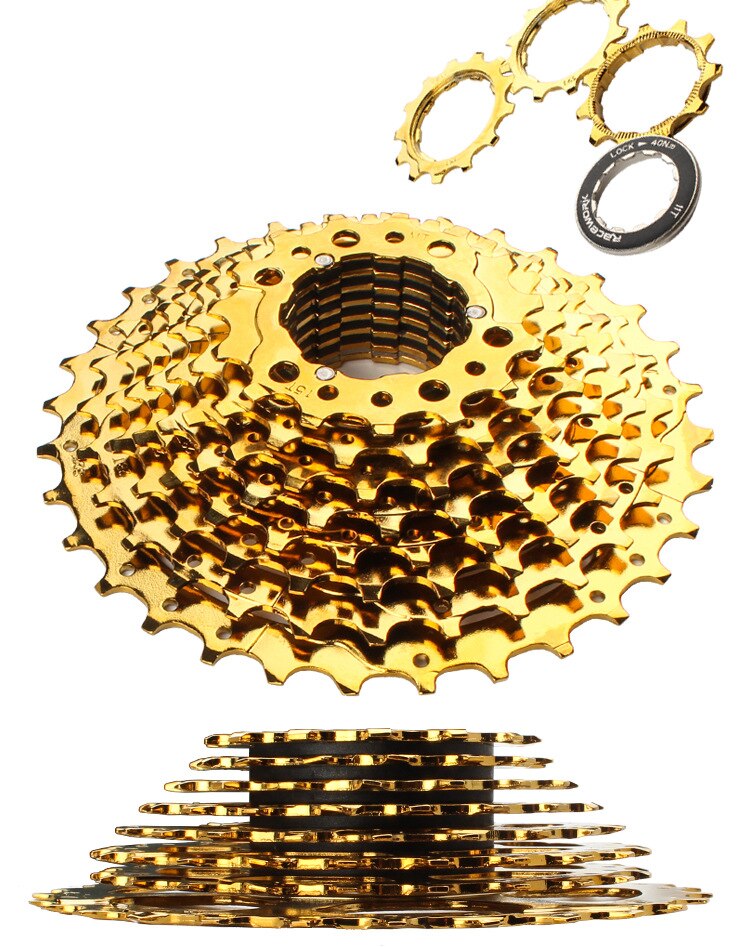 Road Bike Cassettes 11 Speed 11-28T Gold Cassette BMX Cycling Bicycle FreeWheel Aluminum and Steel Flywheel 11-32T