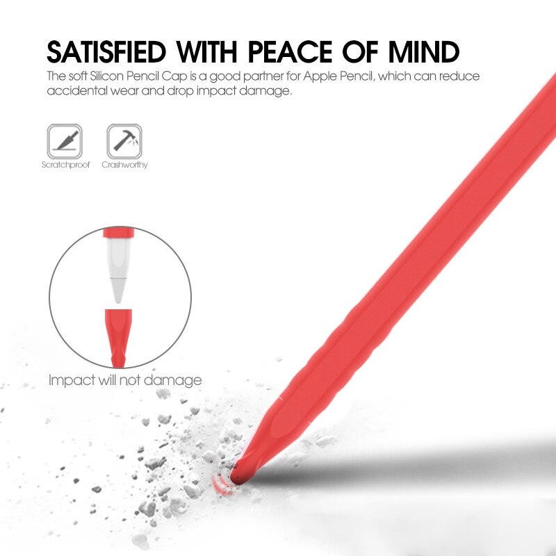 For Apple Pencil2 Generation Pen Silicone Case Ipad Stylus Anti-falling Non-slip Protective Shell For Pencil 2nd Accessory