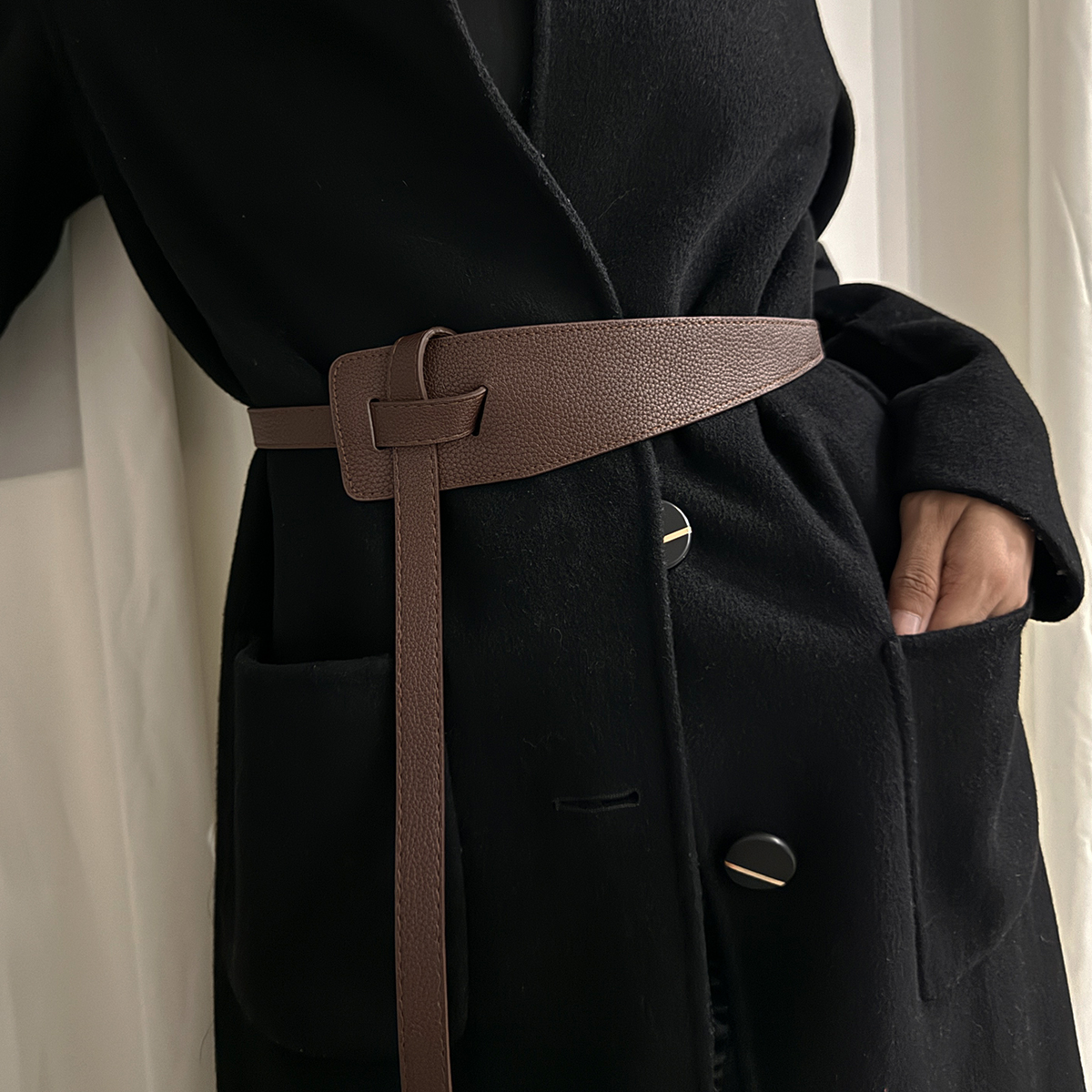 Belter for kvinner knute mykt pu-skinn langt linning bredt midjebelte for kvinner korsettbelte magebånd