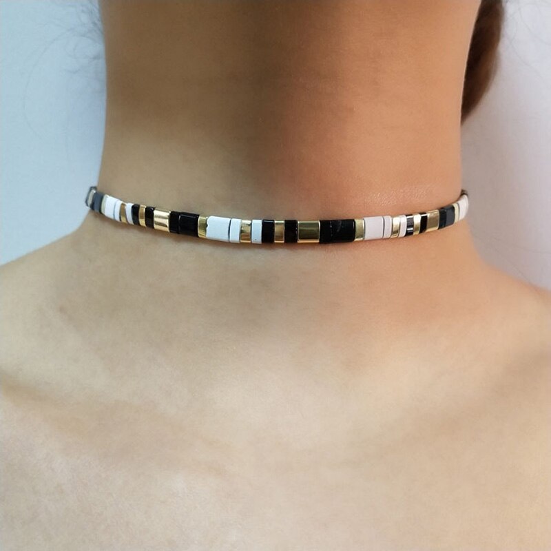 Handmade Tila Beads Miyuki Necklace for Women Rainbow Color Pluseira Mujer Femme Bead Jewelry Bohemian Beach