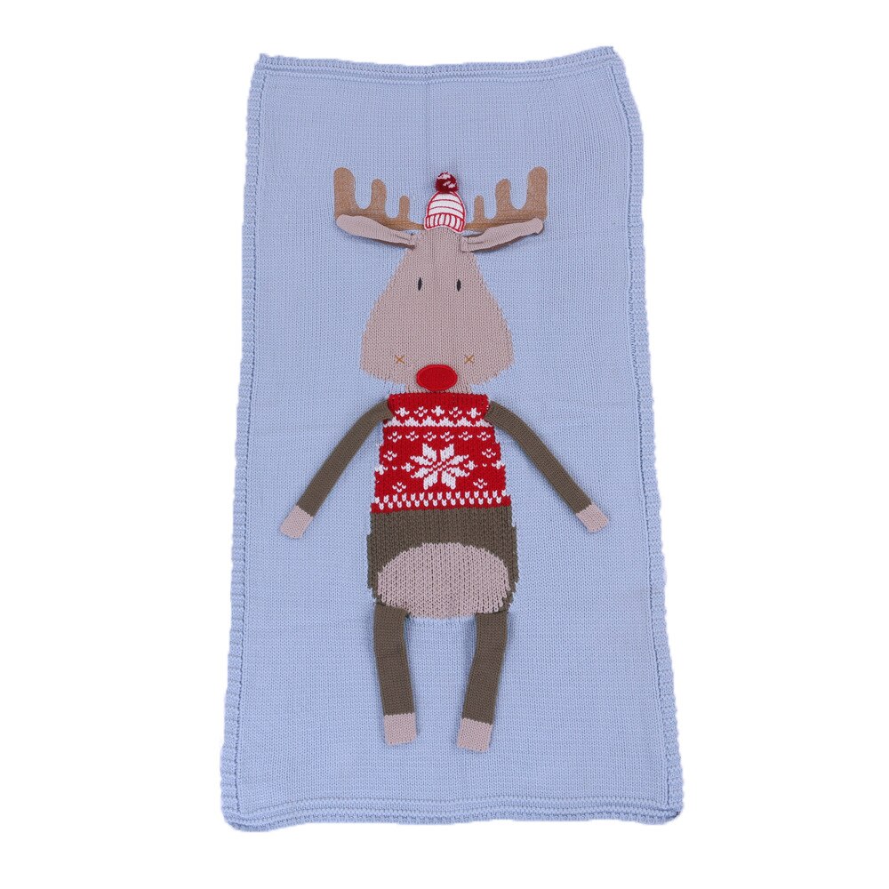 Nova marca bebe natal cervos cobertor estéreo toalha de ouvido primavera outono kniting soogan camisola colcha praia esteira do bebê algodão cobertor: Default Title