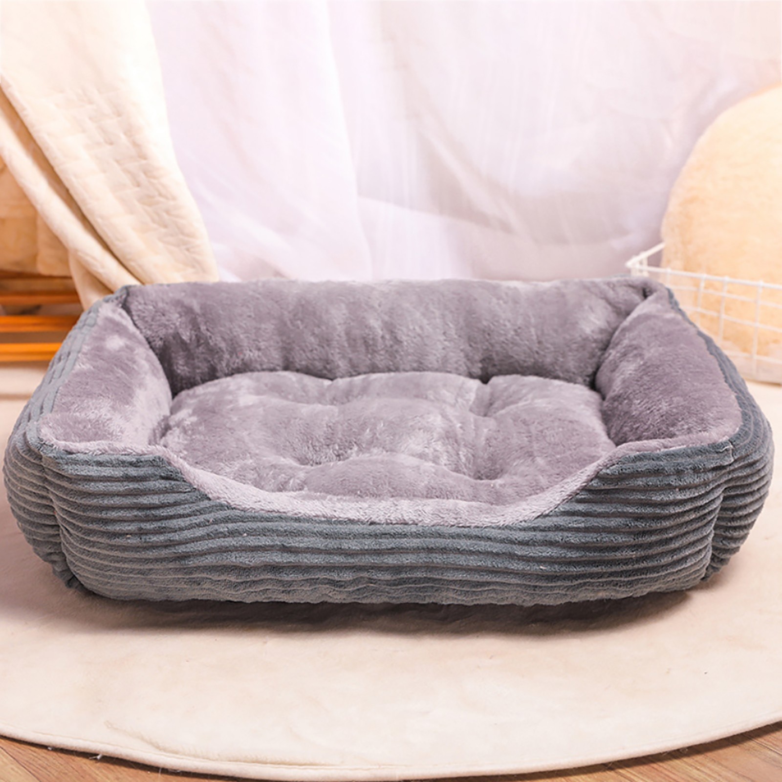 transport multi-color pet big dog bed warm dog house soft nest dog basket waterproof kennel cat puppy large kennel#35: S