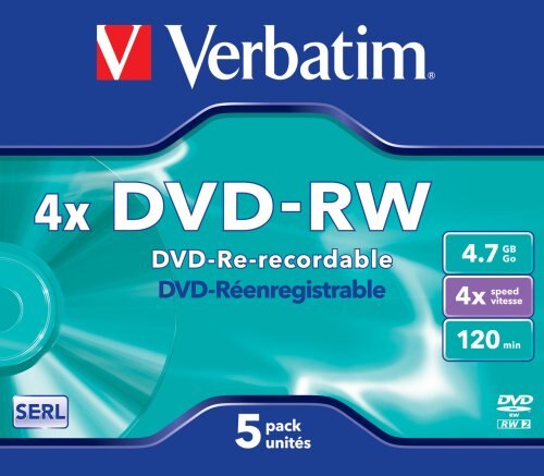 Verbatim 416965 - Pack Van 5 DVD-RW Maagden Van 4.7 Gb