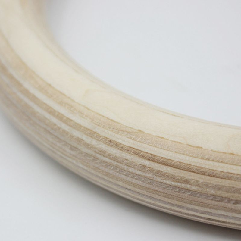 1pcs Gym Rings, Wooden Gymnastic Rings Fitness Heavy Duty Gym Training Ring M5TC