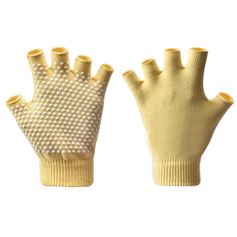Gants de Yoga antidérapants pour femmes, gants de Fitness pour salle de sport, Yoga, Pilates, équilibre, entraînement , Fitness, demi-doigt, gant de protection des mains