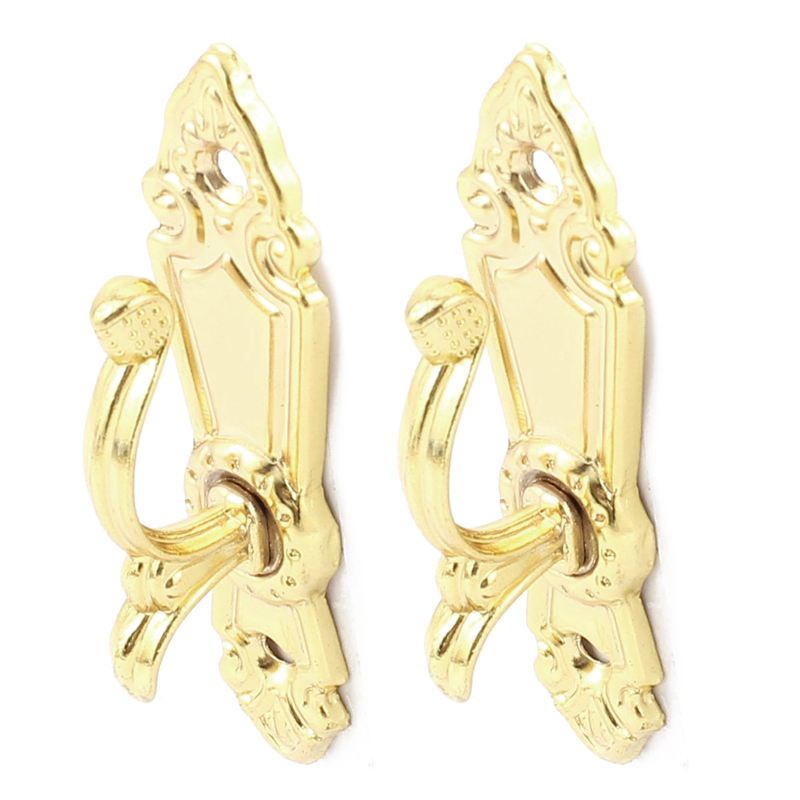 Schroefbevestiging gordijn kwastje strik achterkant strik muurhaken 2 stuks goudkleurig: Default Title