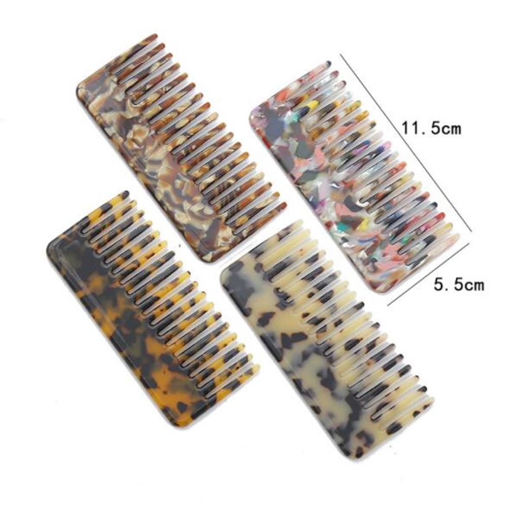 Peines de pelo de dientes anchos de acetato de estilo coreano, peine de pelo para mujeres y niñas, peine de peinado de peluquería ondulado y rizado grueso