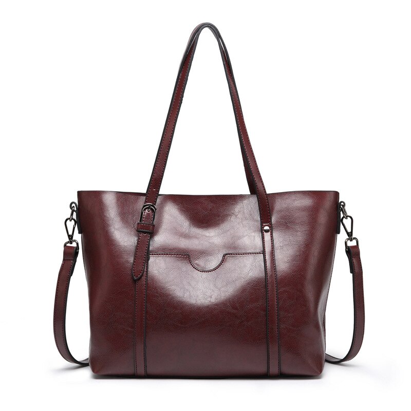 Hombro bolsa femenina de lujo del bolso de las mujeres bolsos de verano embrague sac mensajero vintage de cuero marrón grande tote bolsa: DARK RED BAG