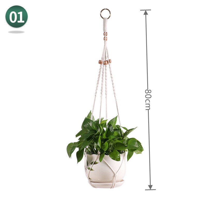 sales 100% handmade macrame plant hanger flower /pot hanger for wall decoration countyard garden: 01