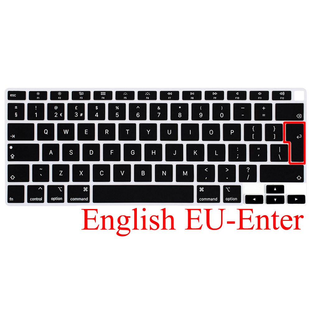 UNS/EU Geben Typ Spanisch/Russisch/Französisch Englisch Tastatur Abdeckung Für MacBook Air 13 A2179 A2337 touch ID Transparent Haut: EU English
