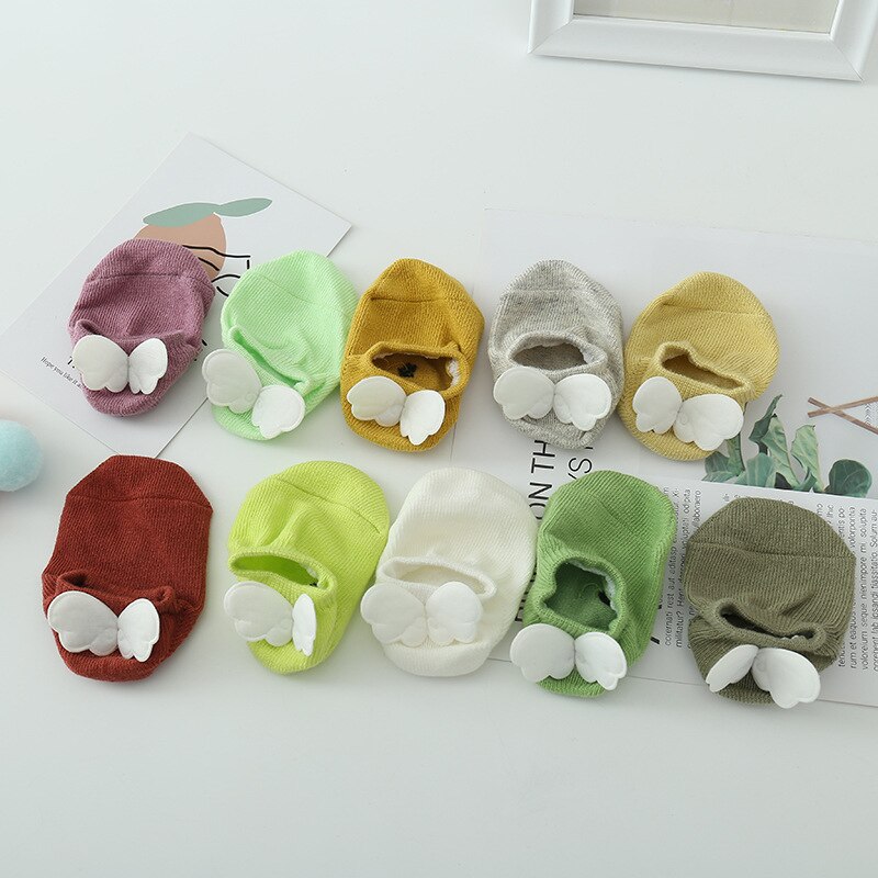 Calzini estivi per bambini calzini corti per bambina in morbido cotone per bambini con suola in gomma calzini antiscivolo per bambini