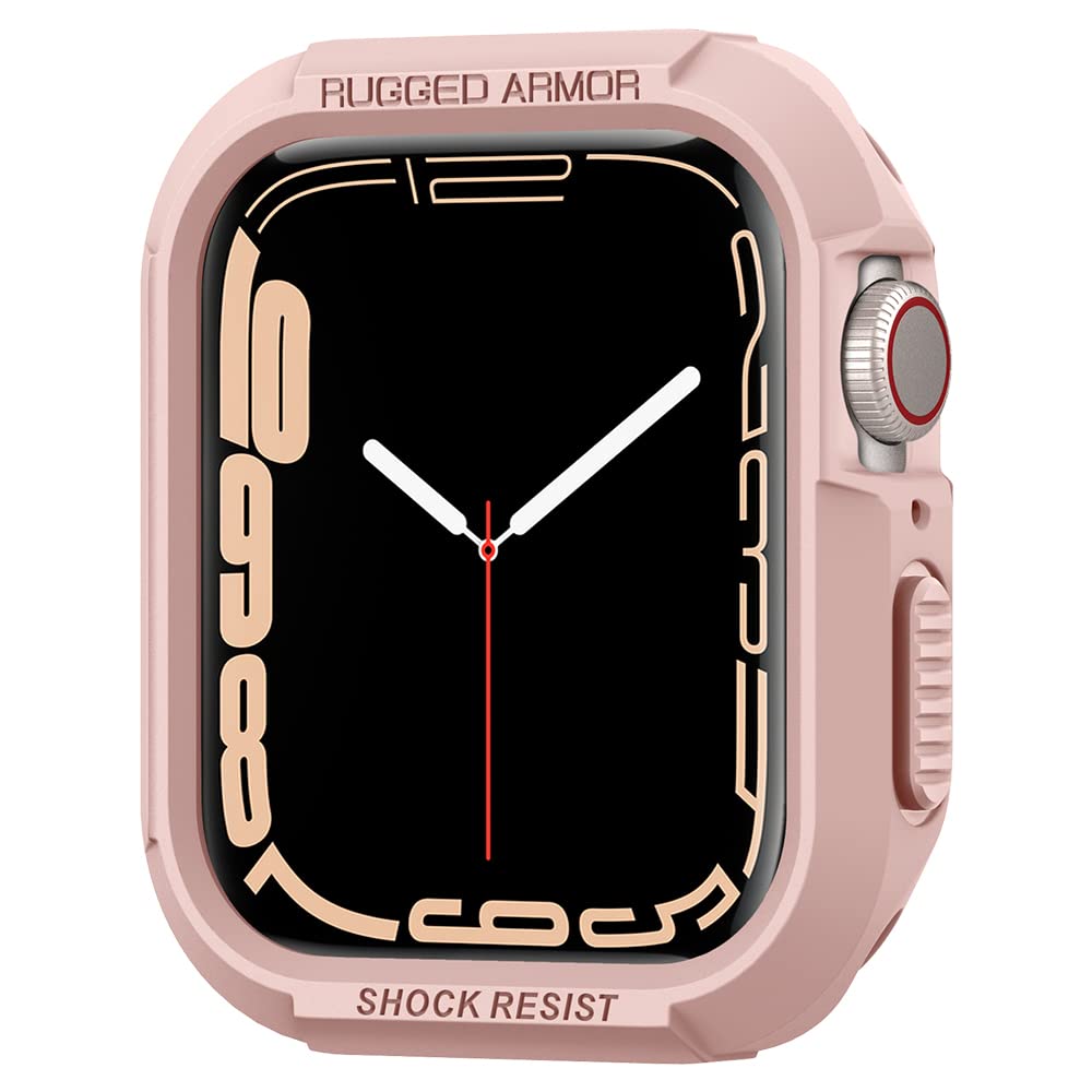 Couvercle robuste pour coque Apple Watch série 7, 44mm 40mm 45mm 41mm se 6 5 4 3, protecteur d&#39;écran TPU, accessoire iWatch: Pink 2 / 38mm or 40mm or 41MM