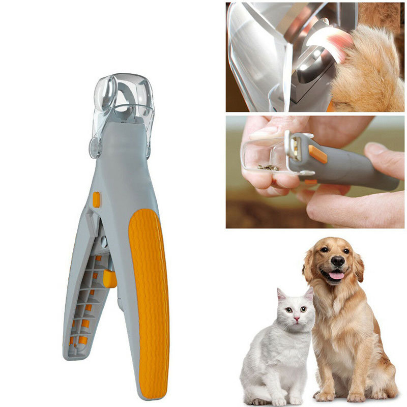 Kæledyr neglepleje klipper trimmer plejeværktøj til kattehund med led lys healt