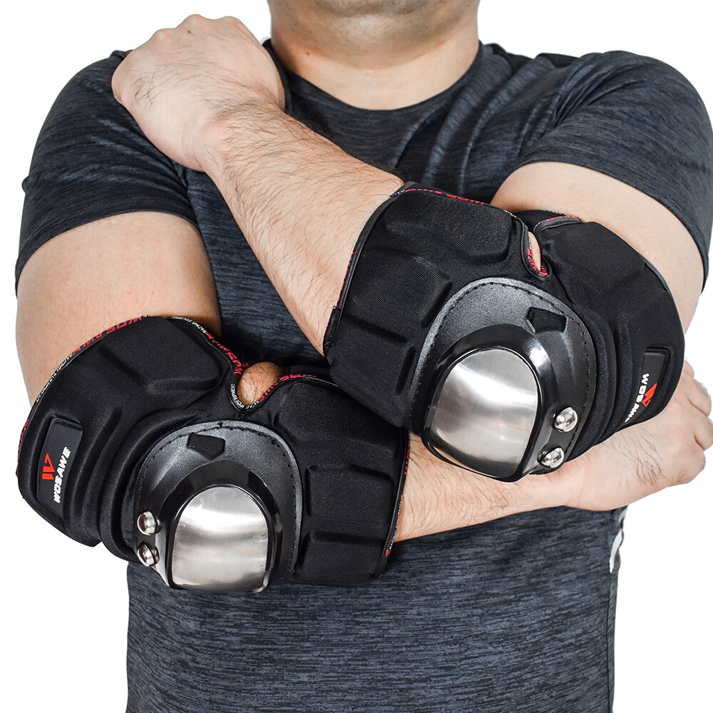 Rodillera soporte 1 par ciclismo rodillera MTB bicicleta motocicleta deportes al aire libre rodilleras protectores exteriores Protector de rodillas para deporte Gear: Elbow pad