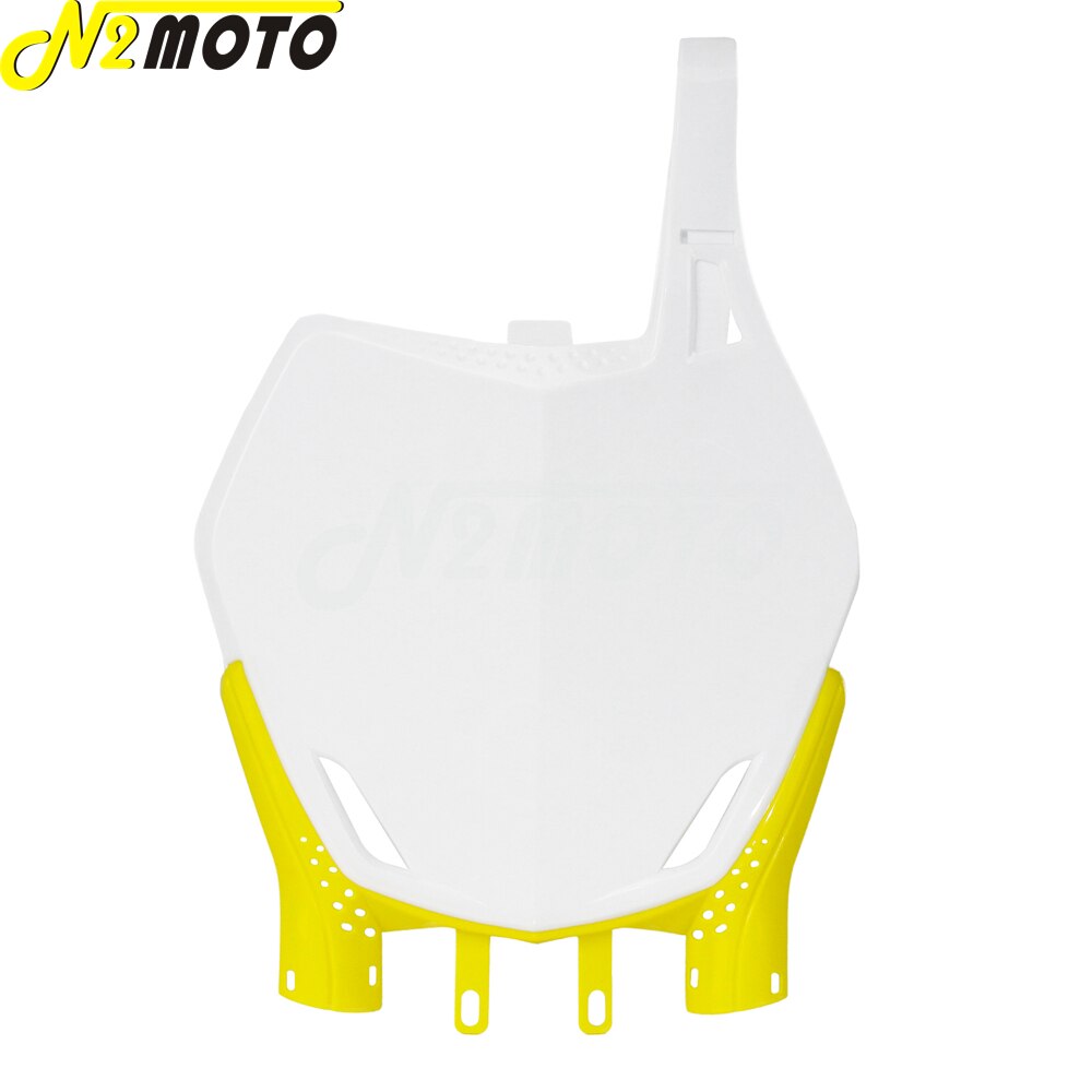 Placa de nombre de número delantero Universal para Motocross, color blanco y negro, para Kawasaki, Suzuki, Yamaha, Honda, CRF, CRE, KLX, KLR, DRZ, WR, YZ, 85, 250, 450: YELLOW