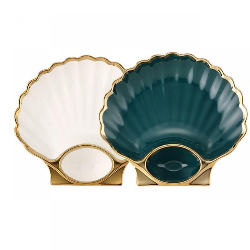 Keramik Muschel Platten Mit Essig Schüssel Schalen Gold Inlay Dekorative Geschirr Sushi Erzähler Geschirr Küche Zubehör
