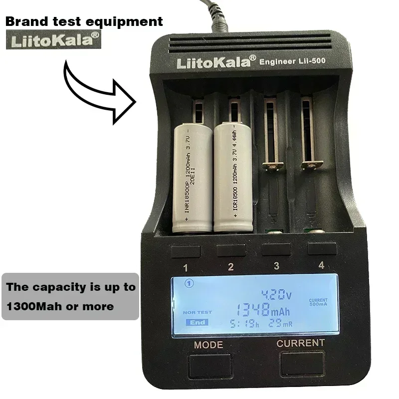 18500 rechargeable lithium-ion battery 3.7V 1200mAh, suitable for strong light flashlight anti light special lithium battery