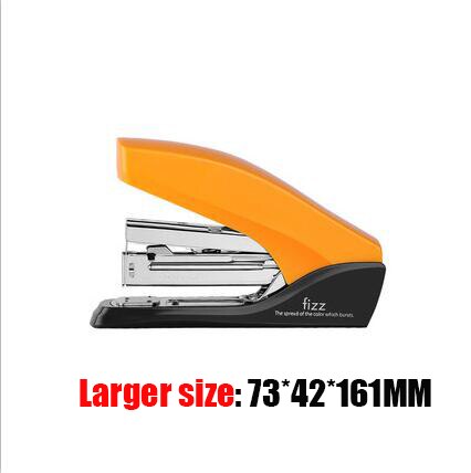 Grapadora Fizz, nueva y sin esfuerzo, grapadora de plástico duro para estudiantes, grapadora estándar fuerte y Color duradero para escuela, oficina, hogar: Type 1 Orange