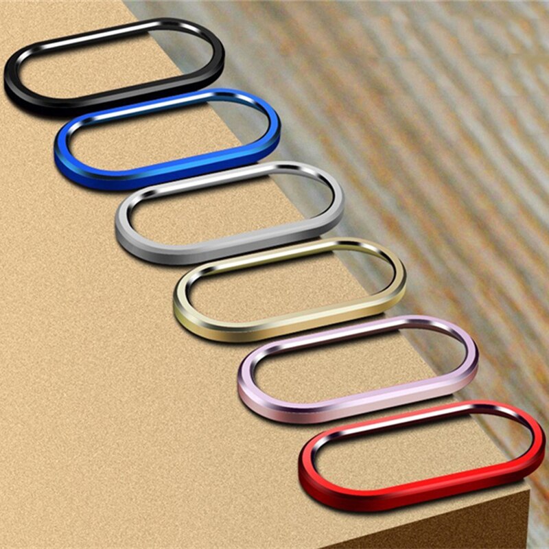 Protector de cristal templado para lente de cámara 3D, funda de anillo de lente trasera para iPhone 7/8 Plus, parachoques de anillo ovalado