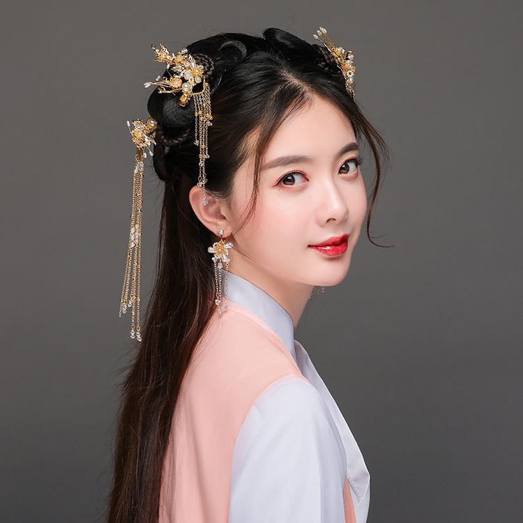 Accesorios para cabello de mujer Hanfu, accesorio para cabello de Hanfu, horquilla Kanzashi, estilo chino simple, adornos para el cabello, Kanzashi