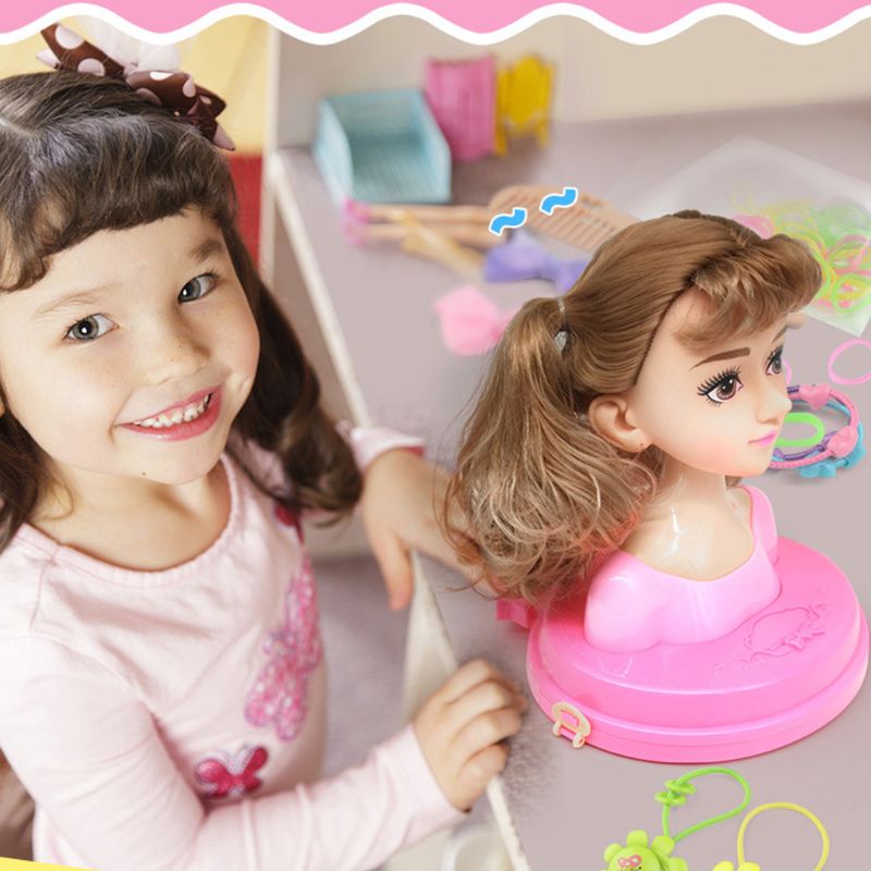 Children Pretend Play Kid Make Up Toys Set Hairdressing Simulation Cosmetic