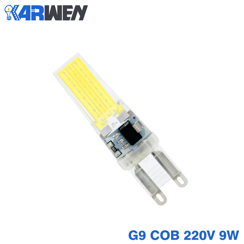 Nueva lámpara LED G4 G9 3W 6W 9W bombilla LED COB E14 AC DC 12V 220V Lampada LED G9 COB 360 lámpara de haz G4 luces COB reemplazar halógeno: Color blanco cálido / Blanco